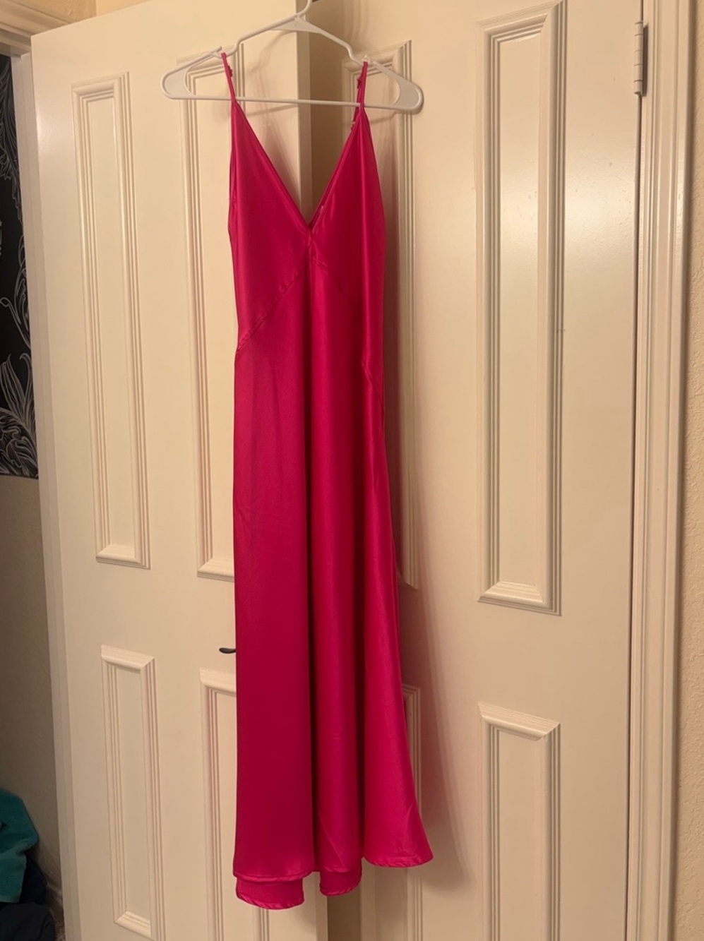 Glam Maxi Slip Dress in Pink Size Medium NWT